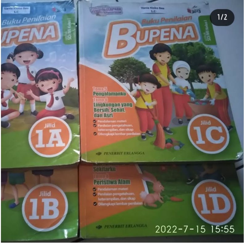 buku bekas Bupena 1A-1D kelas 1SD