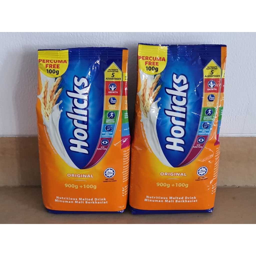 

Horlicks original 3in1/minuman malt berkhasiat Malaysia 1kg / 900gr+100gr