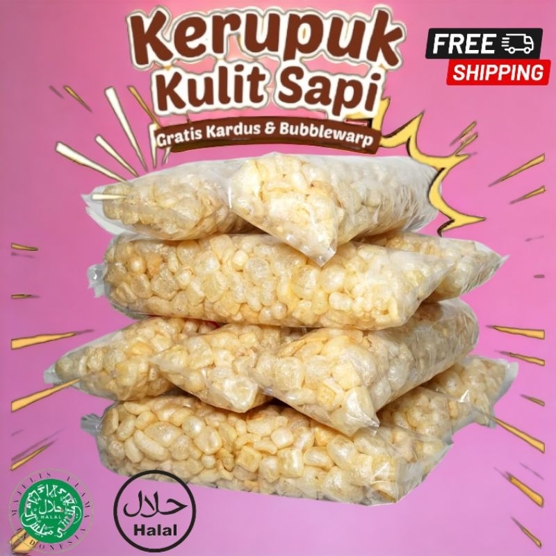 

Kerupuk kulit sapi asli dorokdok 1bal 250gr (TERMURAH)