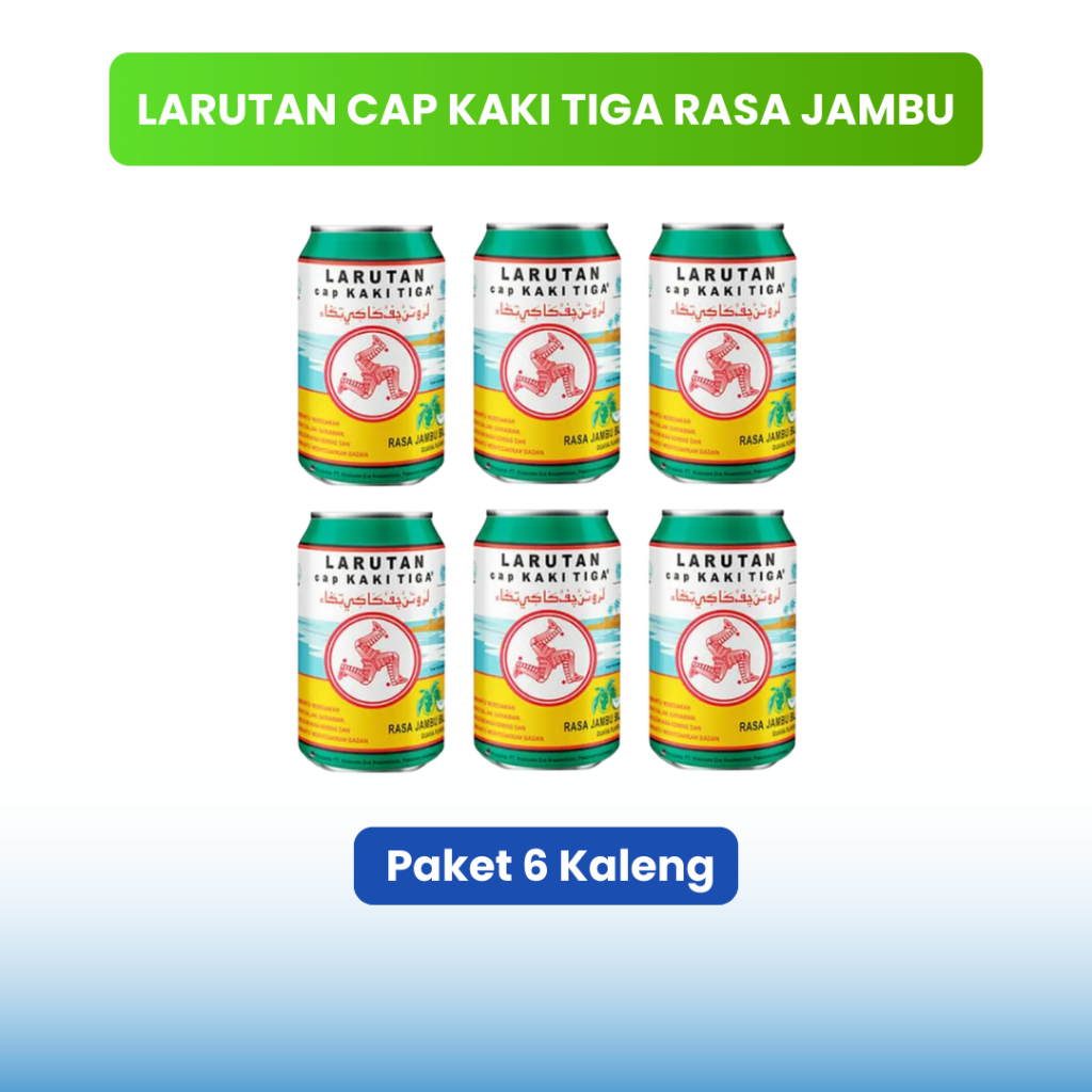 

Jual Larutan Cap Kaki Tiga Kaleng Rasa Jambu Paket 6 Kaleng