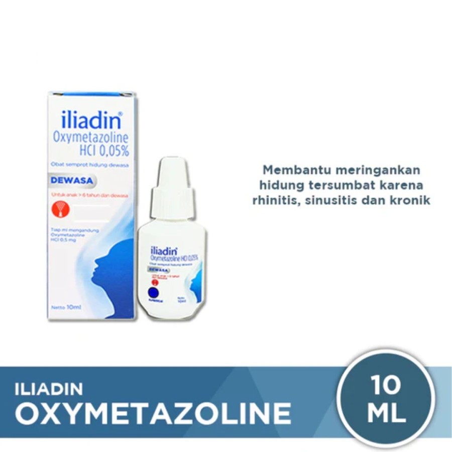 Iliadin Nasal Spray Dewasa Obat Semprot Hidung Dewasa Untuk Sinusitis Akut Kronik Rhinitis Alergi Il