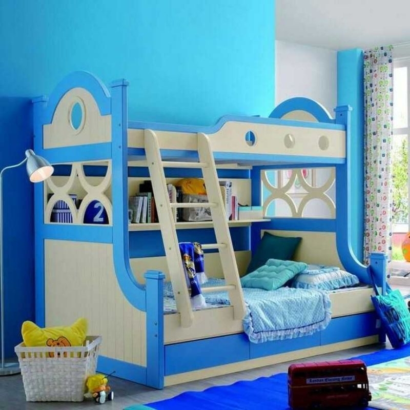 Tempat tidur tingkat kayu 2 susun murah