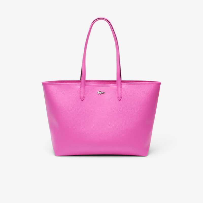 Lacoste Women's LACNF4823AAQ62 Anna Zipped Shopping Tote Bag Laptop 15 inch - Pink