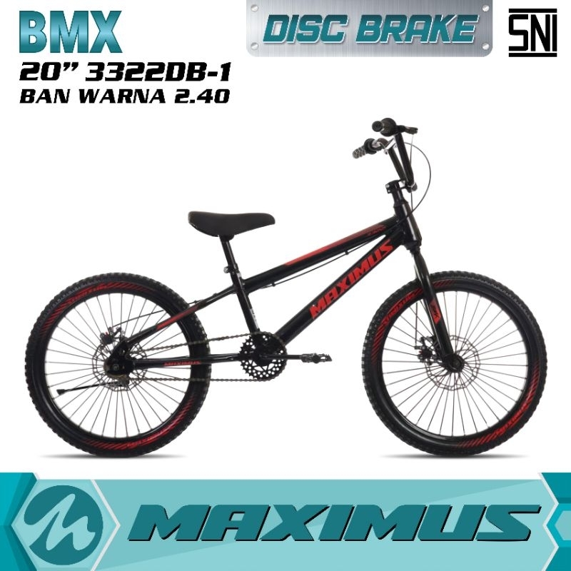 Sepeda BMX 20"  Ban 2.4  STORM  BAN 2.5 x20 PETIR barang baru gress  20 inch rem disc cakram sesuai 