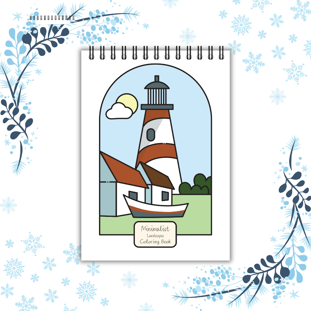 

Boho Minimalist Scenery Coloring Book Buku Mewarnai Boho Minimalist Scenery Kertas Tebal