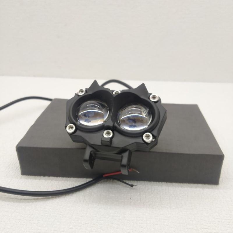 Lampu Tembak Motor - Double Projektor Led 3 Warna / Lampu T20 / Lampu Motor / Lampu Variasi