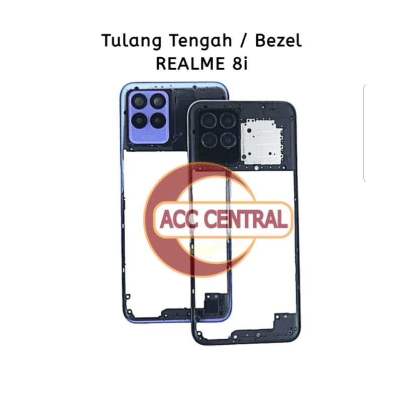 Tulang Tengah Bezel Realme 8i ( Rangka Tutup Mesin )
