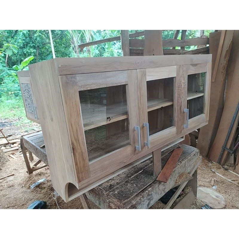 lemari mini kitchen set kayu jati