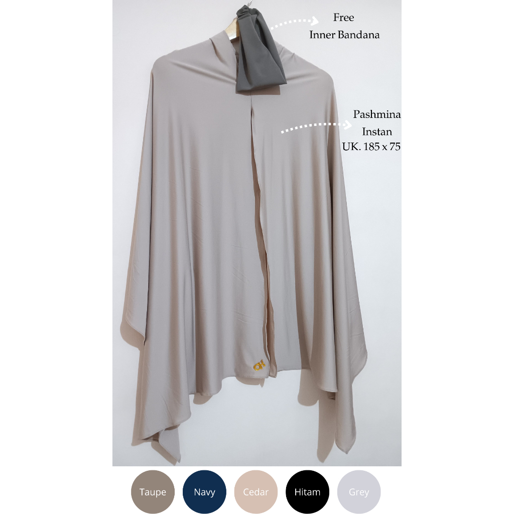 Pasmina Instan "Nuvia Hijab" || Pashmina Instan Jersey Premium || Pashmina Instan Size 180x75 || Pas