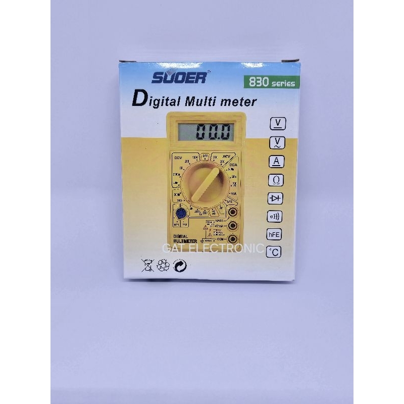 MULTIMETER MULTITESTER AVOMETER DIGITAL SUOER 830 SERIES