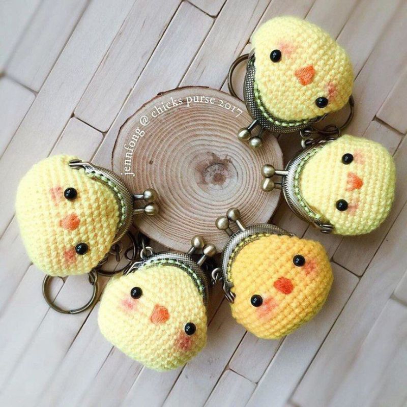 Dompet Rajut Koin Behel Ayam