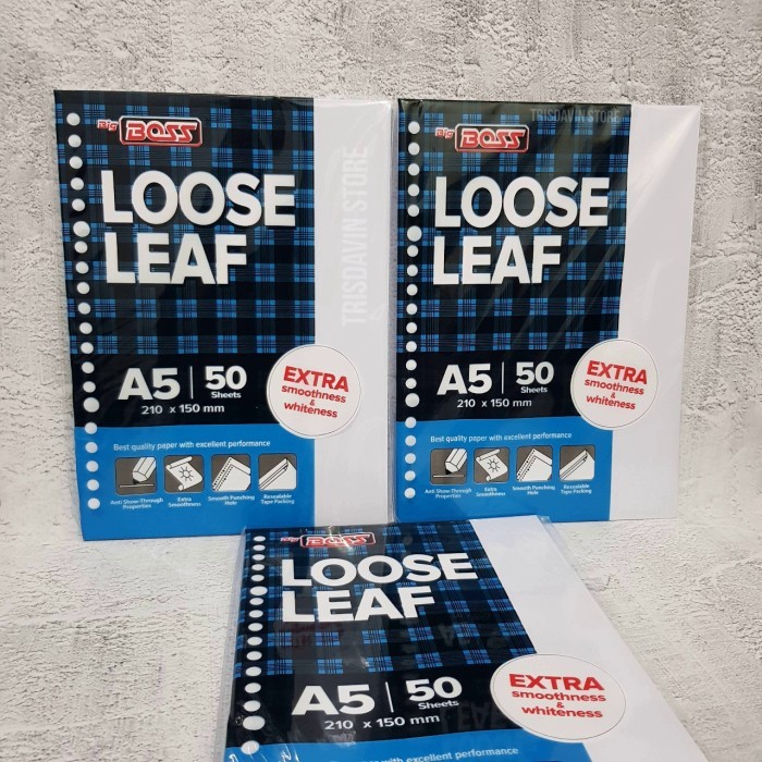 

Loose leaf polos A5 Big Boss 50 lembar / Big Boss Loose leaf A5 polos