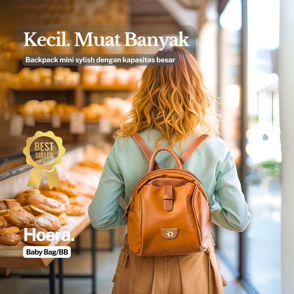 NEW ARRIVAL Gotosovie HOERA Baby (BB) - Tas Mini Backpack Kulit Wanita Elegant. Tas Ransel Mini,