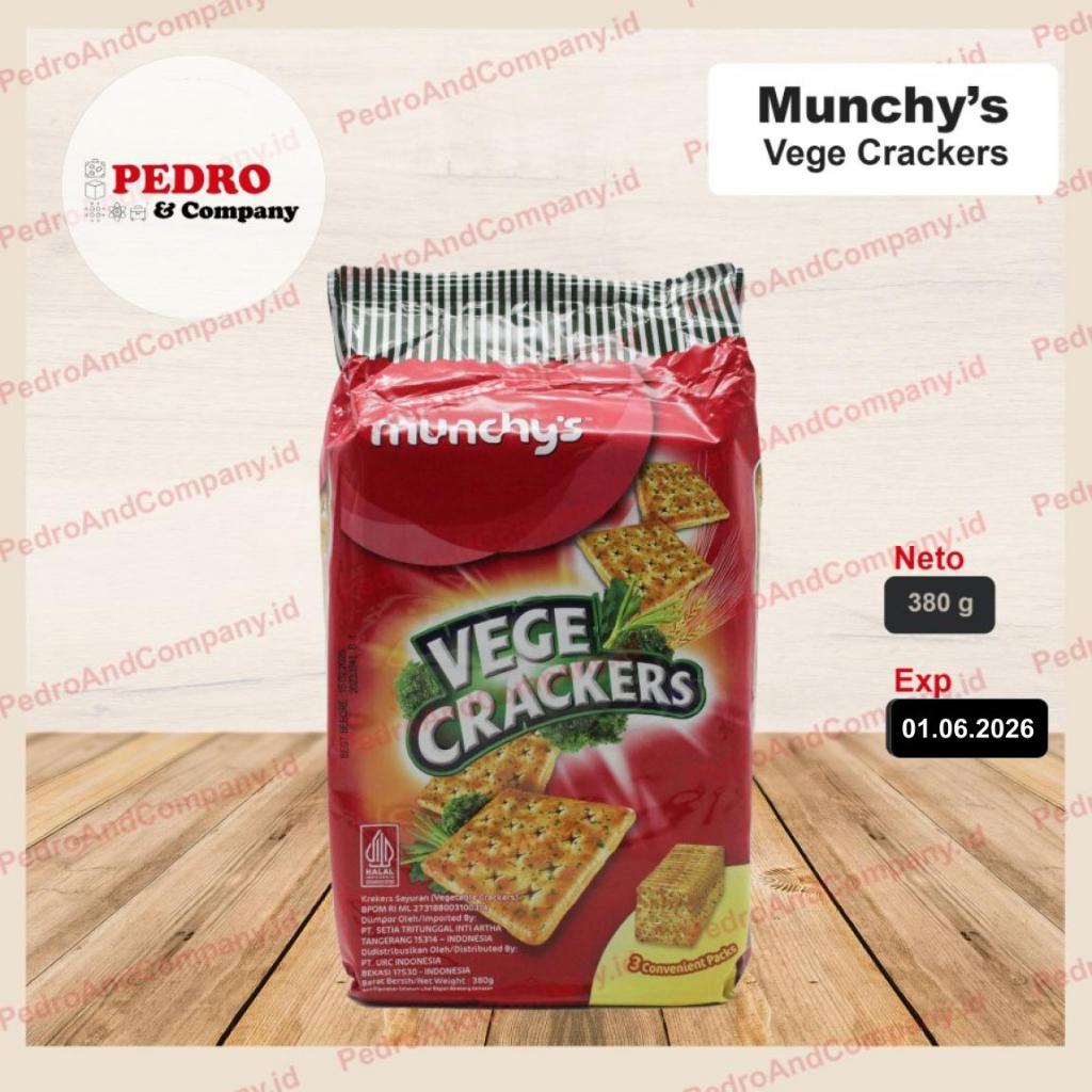 

Munchys vege crackers 380 gr - biskuit sayur vegetarian