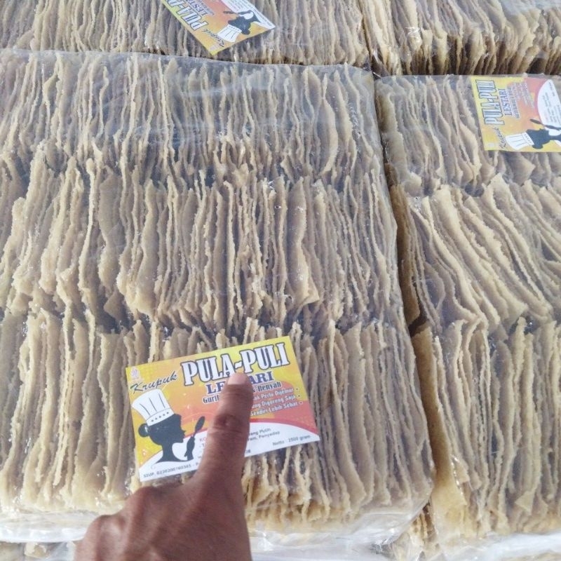 

PULA - PULI Kerupuk Mentah Lempeng Puli Khas Madiun Kemasan Slim 2,5kg
