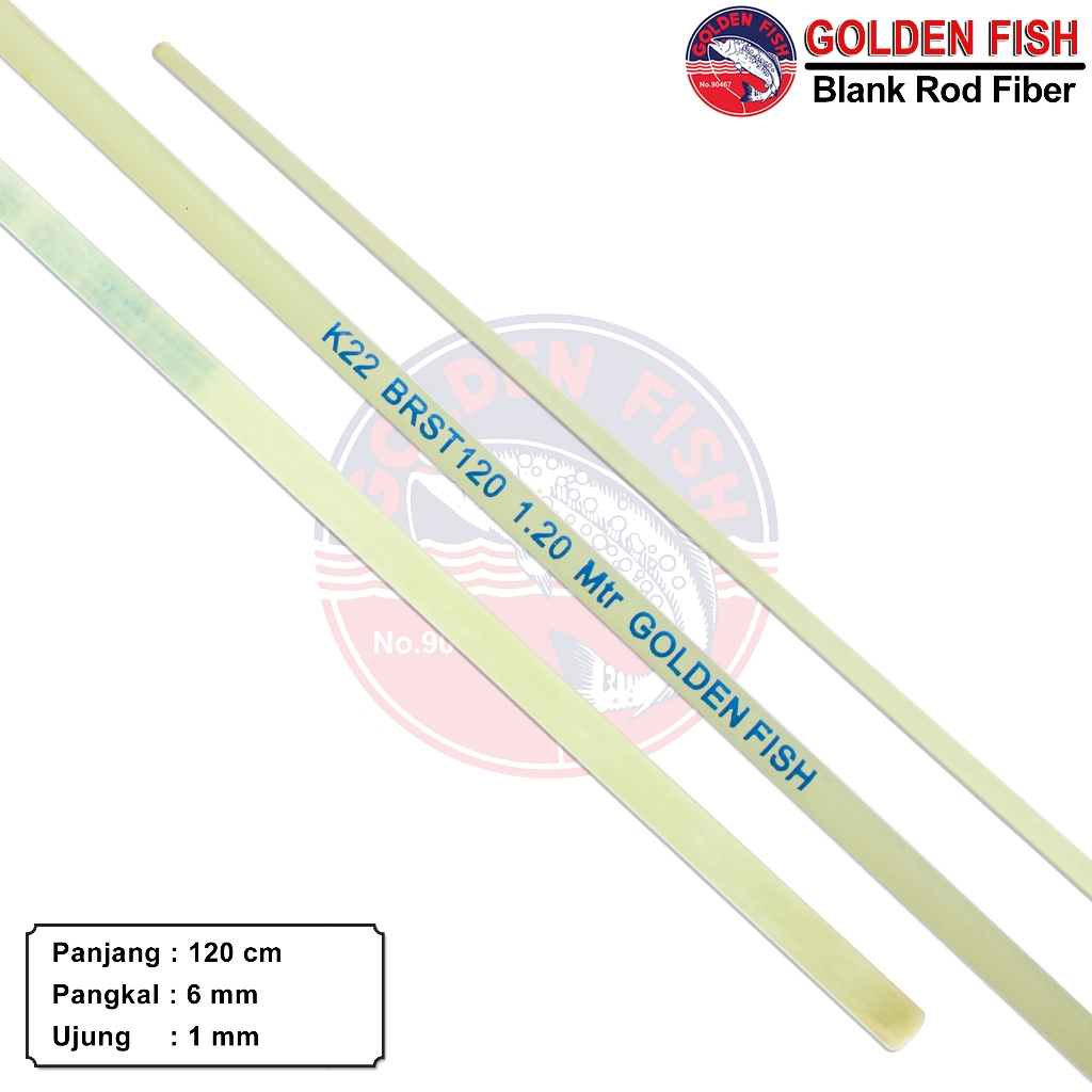 BLANK ROD  GOLDENFISH FIBER SOLID / MIN ORDER 4 PCS