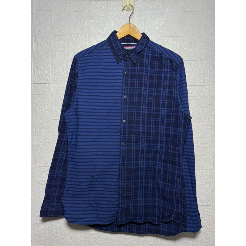 KEMEJA TOMMY HILFIGER 2 TONE L second original