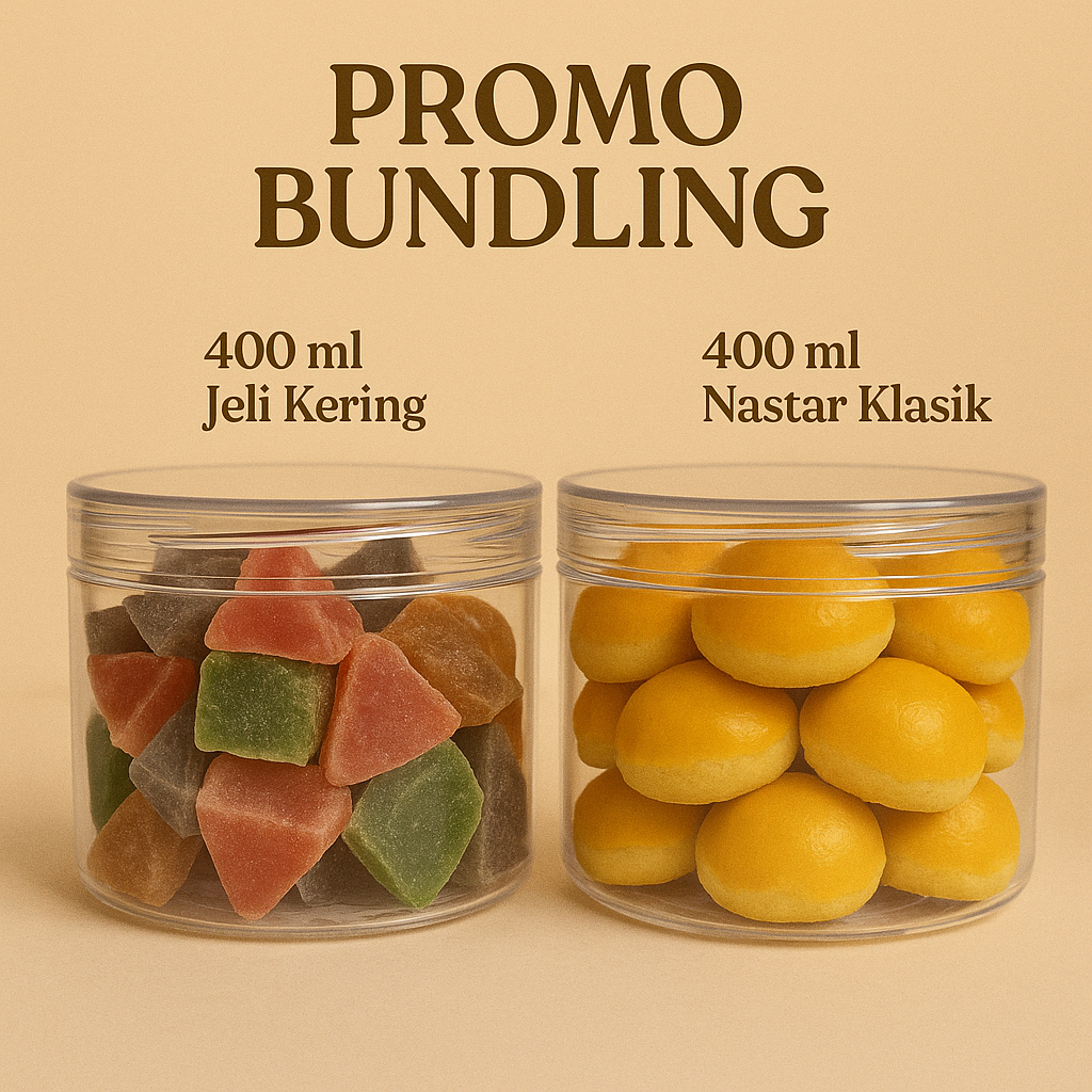 

BUNDLING NASTAR 400 ML + JELI KERING 400 ML BY UDAN EMAS I CAMILAN I KUE PREMIUM