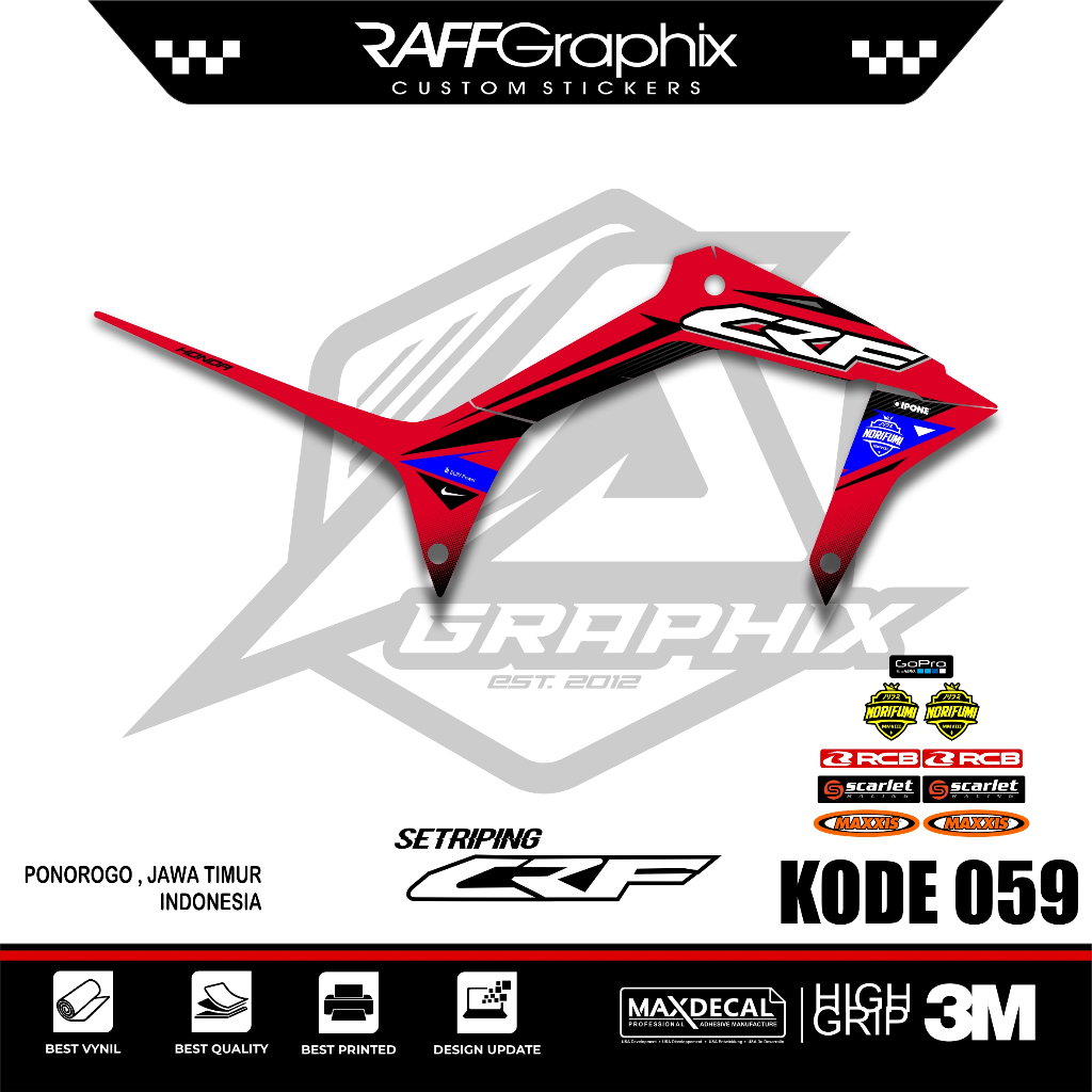 STRIPING CRF 150 KODE 059 - STRIPING SUREX - STIKER CRF - SUREX - SUMO