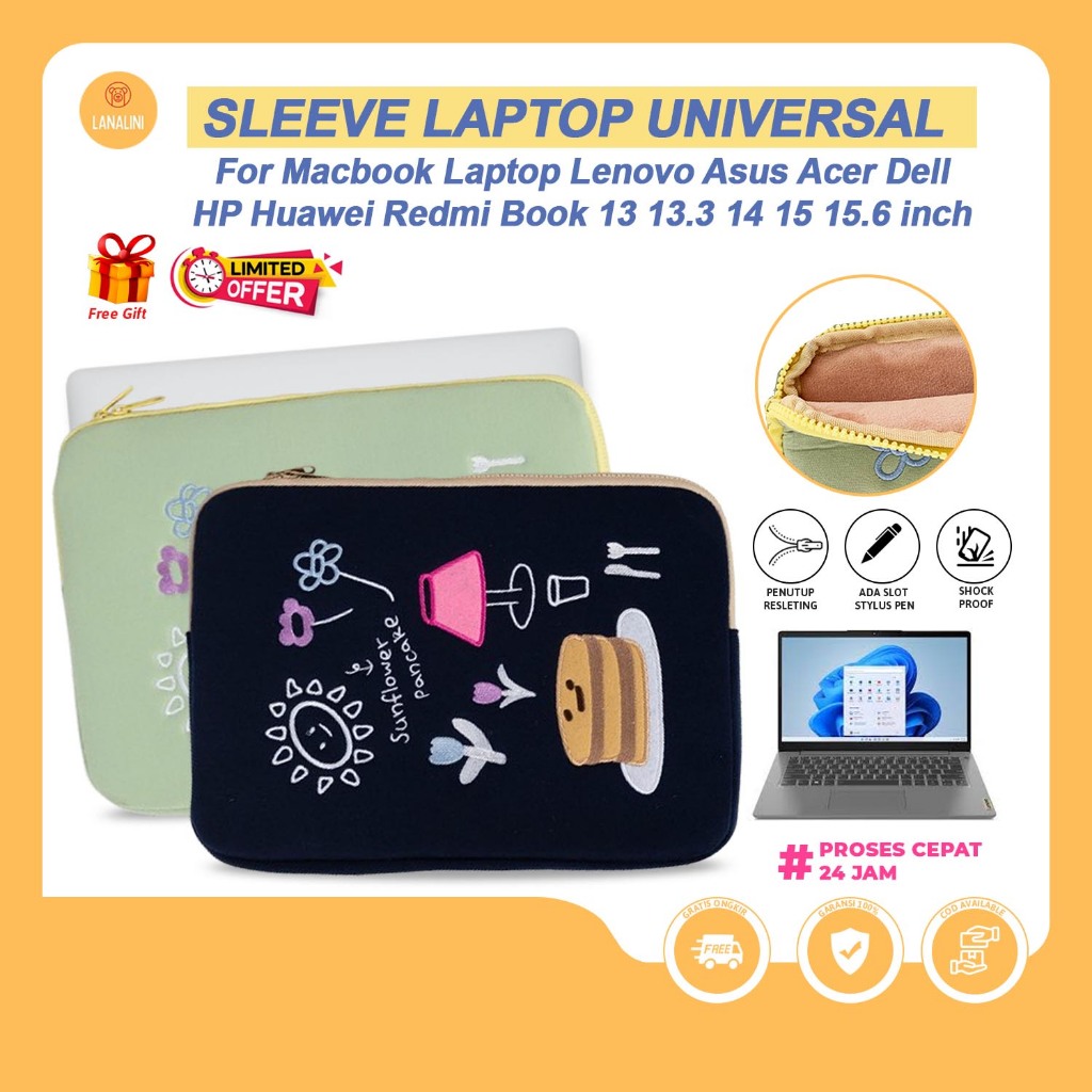 Tas Laptop Wanita Asus Vivobook Zenbook Flip S14 S13 Expertboook Sleeve Soft Case Sarung Leptop