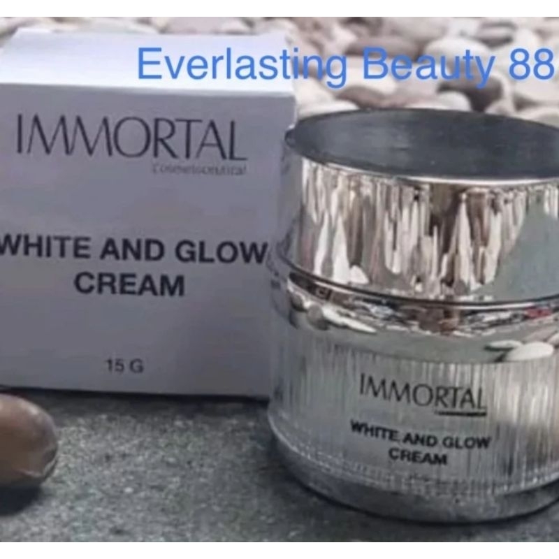 Immortal White and Glow Cream - krim pemutih & pencerah kulit wajah - pelembab - flek / noda hitam -