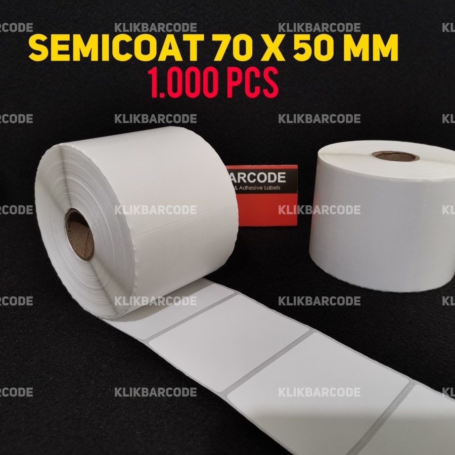 

STICKER LABEL BARCODE SEMICOATED UKURAN 70 X 50 MM - 70 X 50 mm ISI 1.000pcs - FI