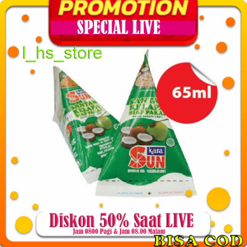 

Paket Santan Kara Kelapa 65ml isi 15pcs Promo