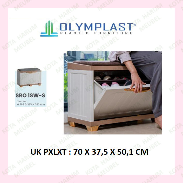 lemari sepatu plastik olymplast SRO 1SW-S SRO 1 SWS SRO1SWS murah bandung lemari sepatu plastik rak 