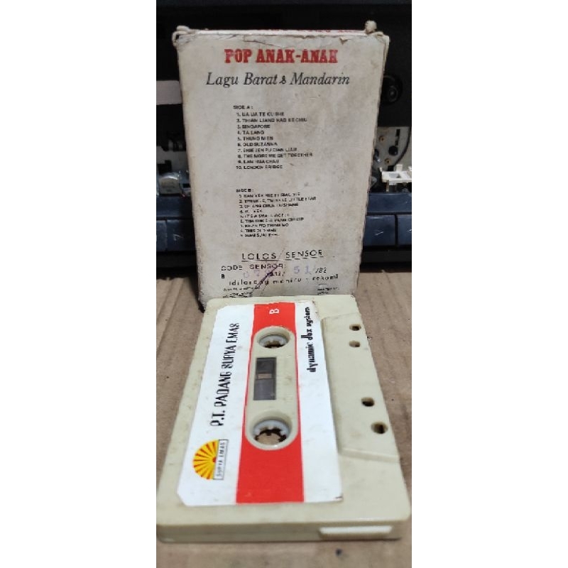 kaset pita pop anak anak lagu barat dan Mandarin