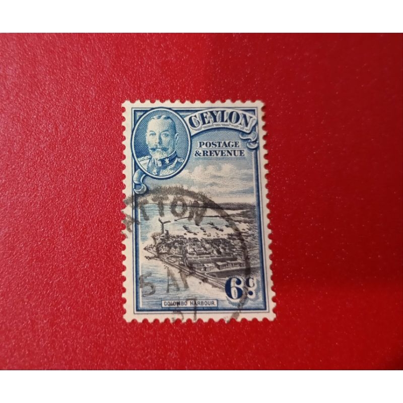 

PRANGKO CEYLON KING GEORGE V NOMINAL 6 CENT