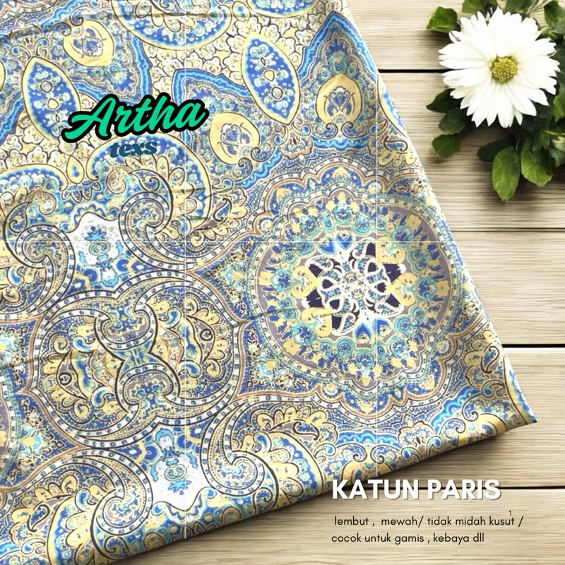kain katun paris premium motif batik / kain katun motif batik