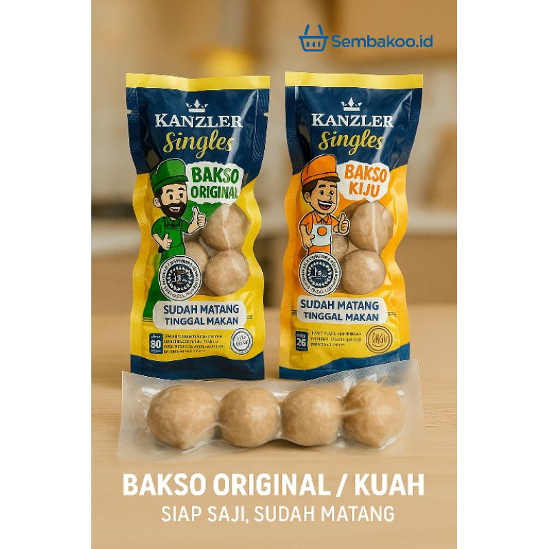 

KANZLER Singles Bakso Instan - Original & Keju | Siap Santap, Praktis & Lezat