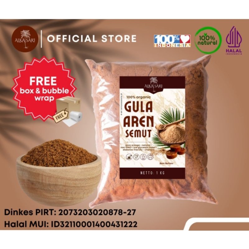 

( grosir/Eceran)Gula Aren semut (Nira Aren Organik Asli 1 kg