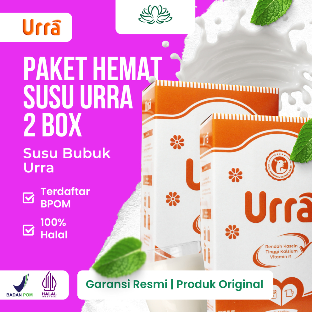 

Susu Urra 2 Box Susu Kambing Saanen Eropa Premium 100% Original