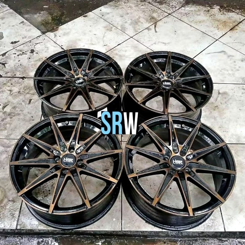 Velg Mobil Bekas HSR KCCX Ring 17 Lebar 7.5 pvd 4x100 Et45 Kondisi Bagus