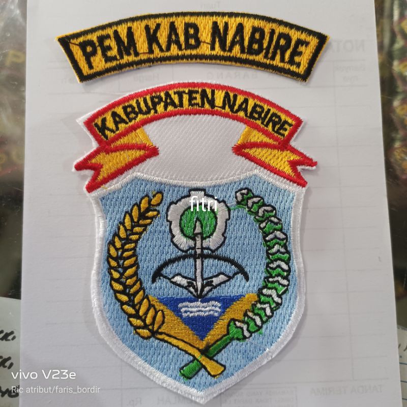 BET BORDIR LOGO LAMBANG ASN PEMKAB NABIRE KABUPATEN NABIRE