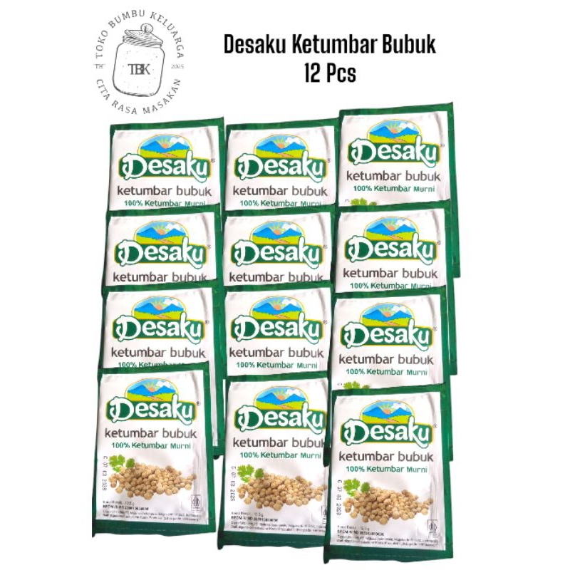 

Ketumbar Bubuk 12 Sachet Merk DesaKu 100% Murni Rempah Pilihan Terbaik Berat 12,5 gram