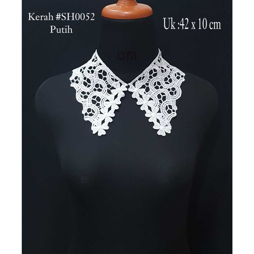 RENDA KERAH BORDIR/KERAH MILKY PATCH BORDIR KERAH BAJU PUTIH