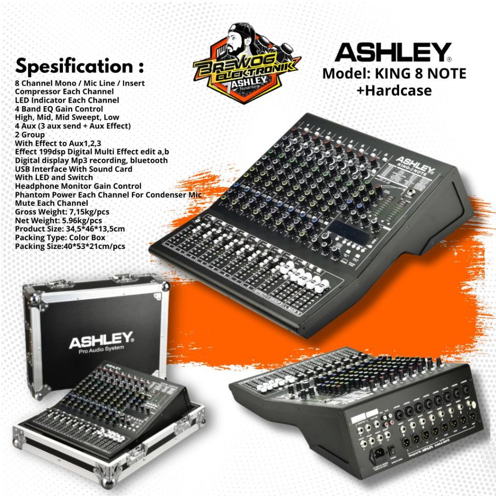 MIXER + HARDCASE KING 8 NOTE ASHLEY