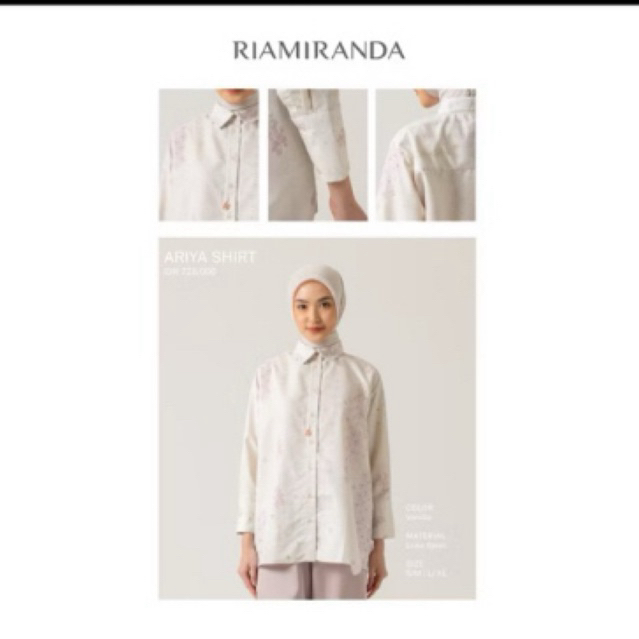 Ria Miranda Ariya Shirt Vanila size L/XL PRELOVED