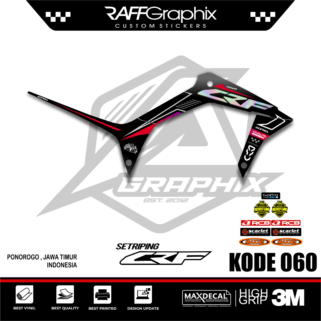 STRIPING CRF 150 KODE 060 - STRIPING SUREX - STIKER CRF - SUREX - SUMO