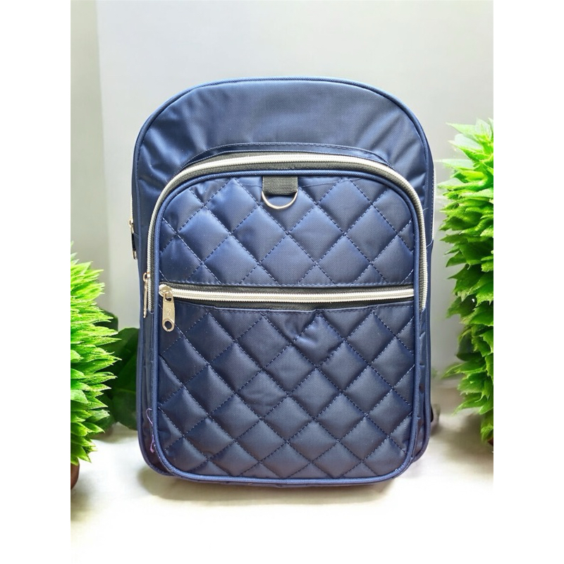 TAS RANSEL NYLON ANAK SD-SMP MODEL POLOS  WARNA BIRU DONGKER