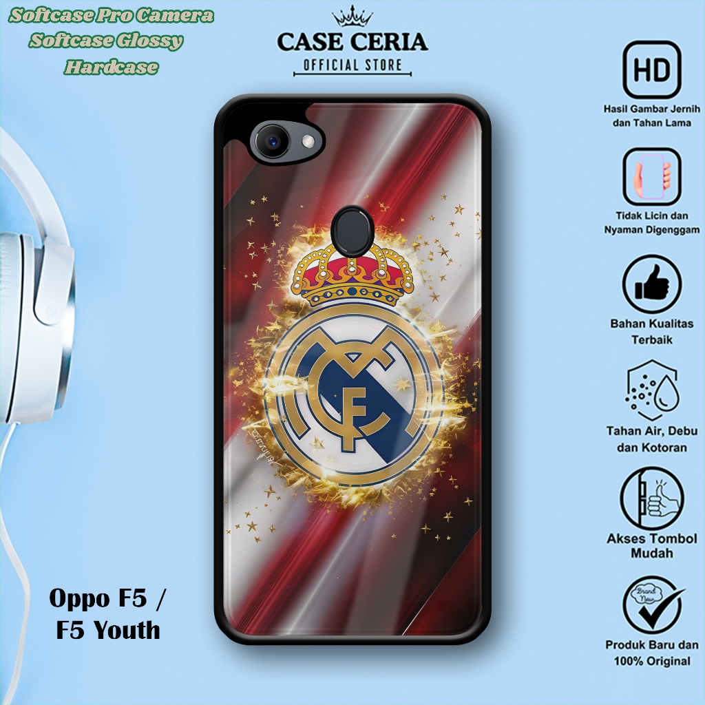 Case For Oppo F5 / F5 Youth – Casing HP Oppo F5 / F5 Youth Madrid – Softcase Pro Camera - Silikon HP