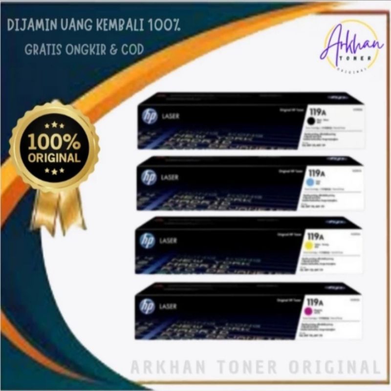 1 Set HP 119A ORIGINAL Toner Cartridge (W2090A)