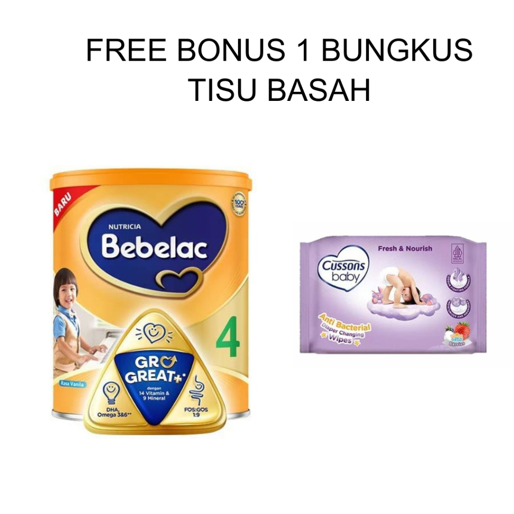 

Bebelac 4 Vanila 800 Gram – Susu Anak 3-6 Tahun Kaya Gizi & Prebiotik
