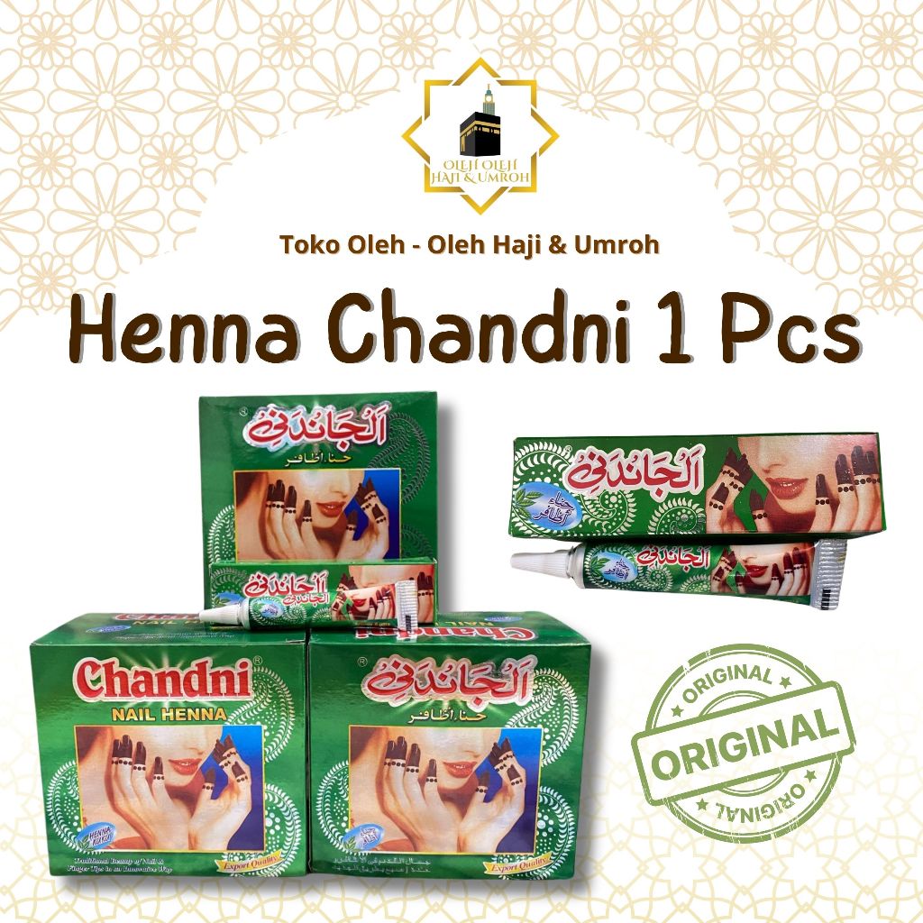 HENNA KUKU CHANDNI 1 PCS HENA KUKU HALAL BISA DI PAKAI SHOLAT OLEH OLEH HAJI DAN UMROH ASLI ORIGINAL