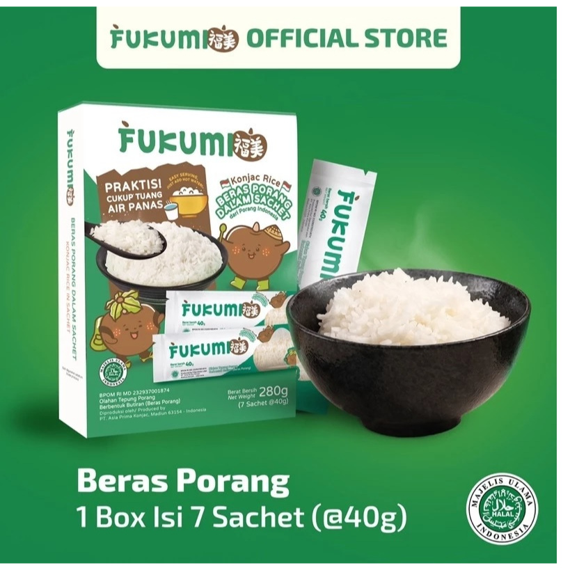 

FUKUMI Beras Porang Box Sachet - Shirataki