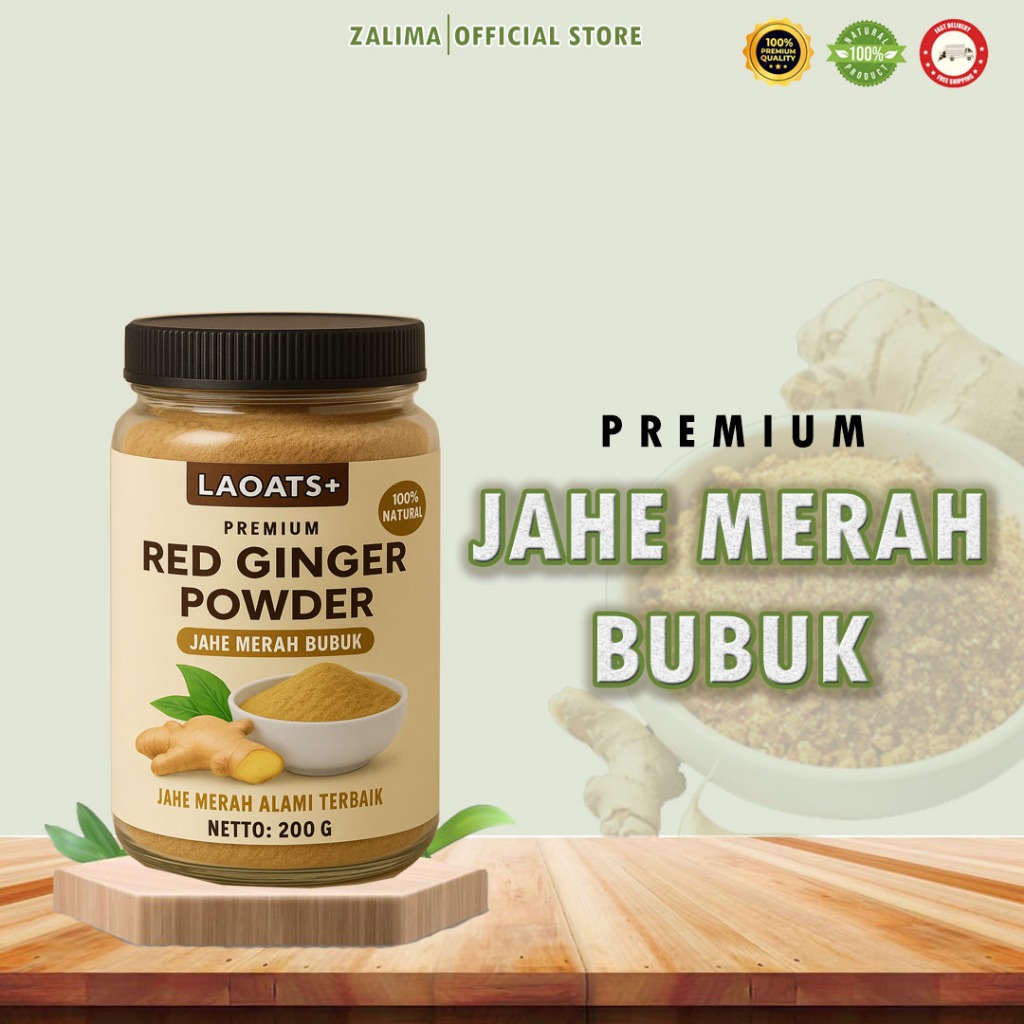

Bubuk Jahe Merah Premium 200g Laoats