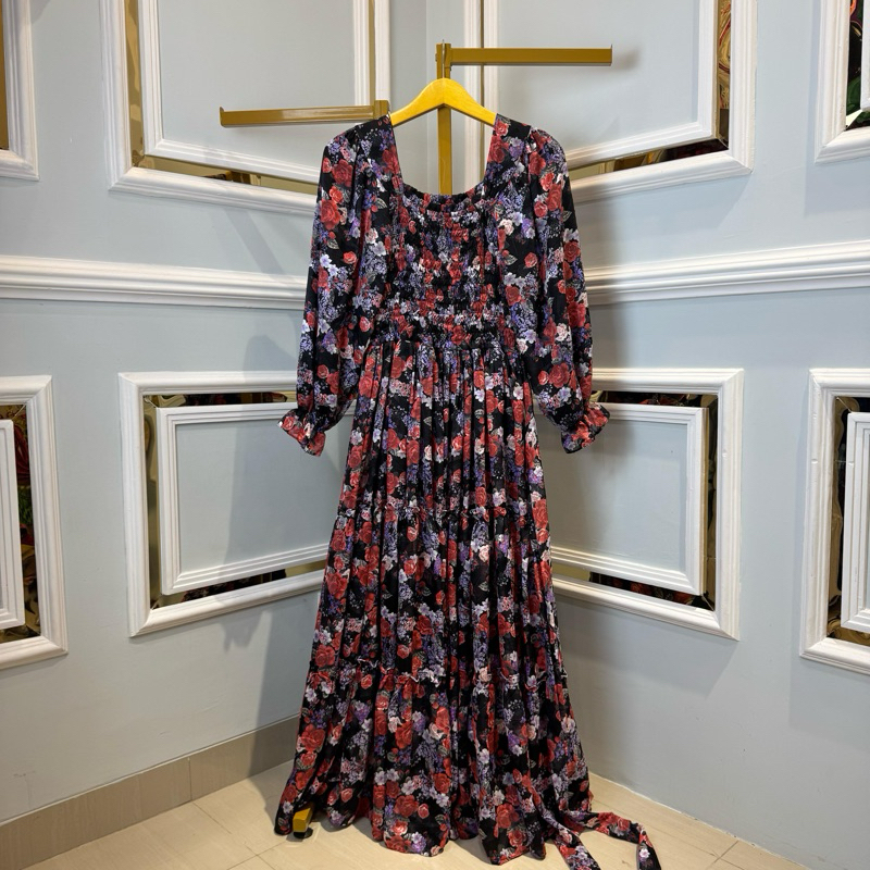 Sifon Rubiah FLORAL HITAM