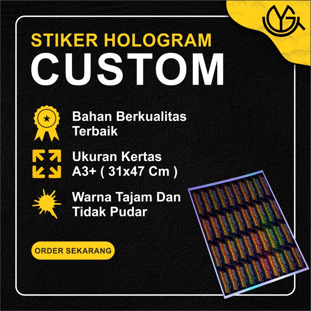 

Cetak stiker custom cetak stiker hologram cetak stiker logo cetak stiker cetak stiker label cetak stiker A3 stiker hologram stiker efek hologram cetak stiker custom desain